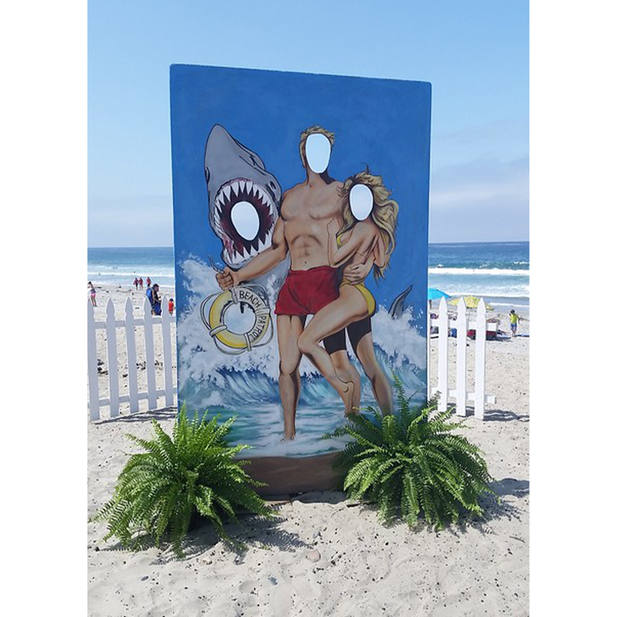 Lifeguard & Bikini Girl & Shark Photo Op (3 Heads) - Image 2