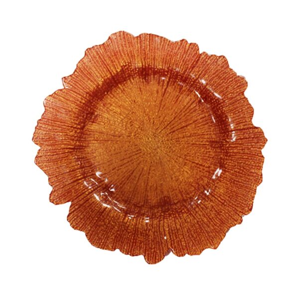 Orange Leaf Charger Plate