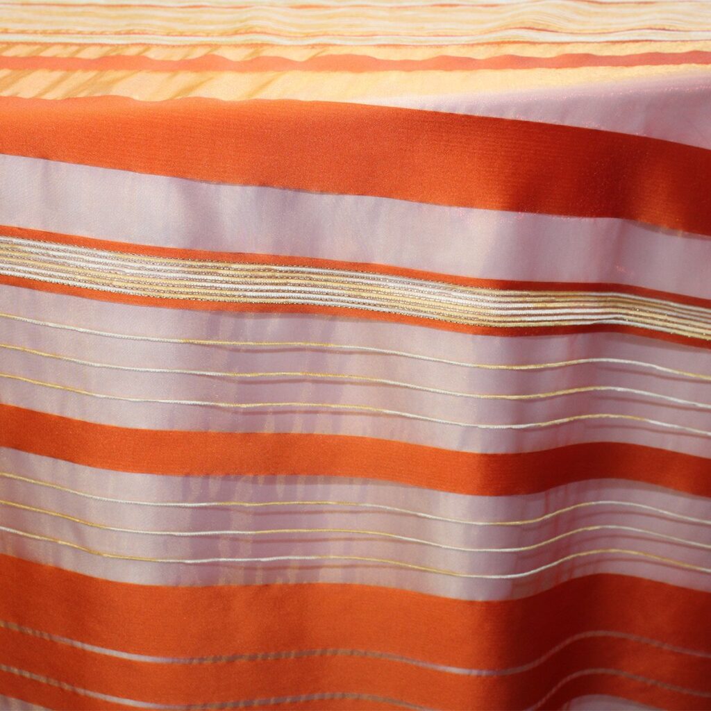 Orange Moroccan Nights Sheer Table Linen
