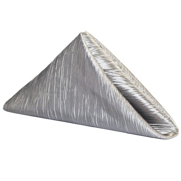 Pale Silver Crinkle Taffeta Napkin