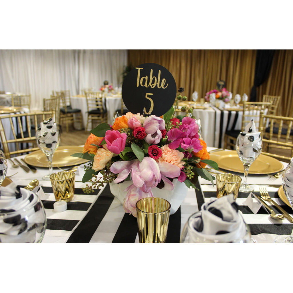 Black & White Satin Stripe Table Runner