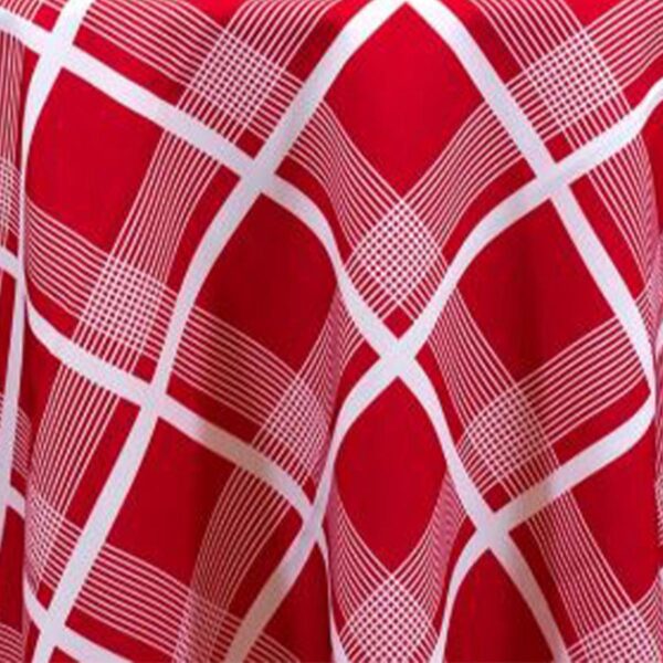 Red Boutique Plaid Table Linen