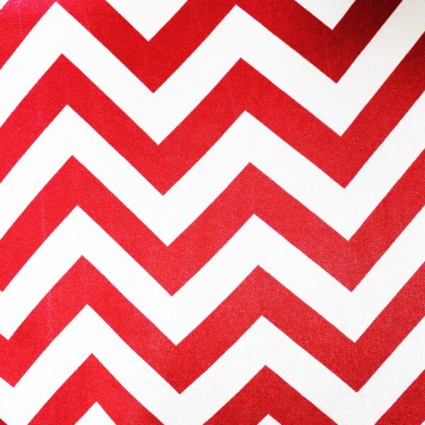 Red Chevron Satin Table Runner