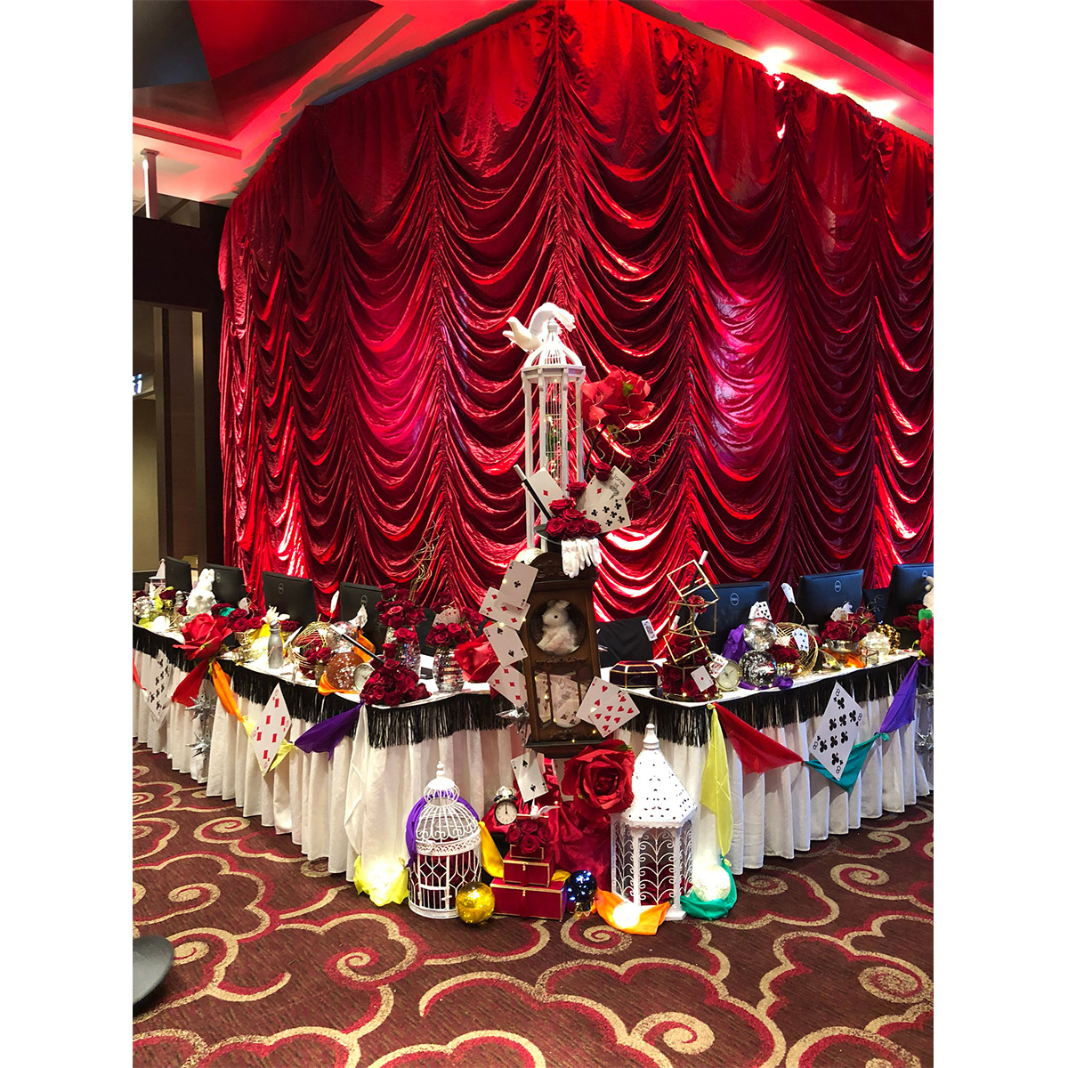 Red Austrian Puff Drape - Image 4