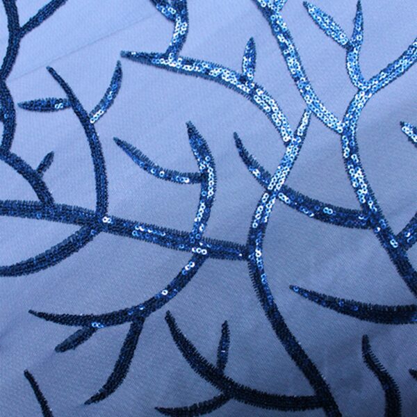 Sapphire Tidal Sequin Sheer Table Linen