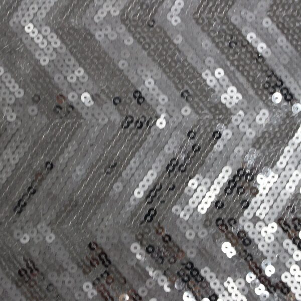 Silver Sequin Chevron Table Runner