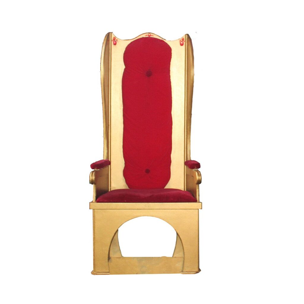 Gold Throne with Red Cushion