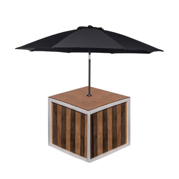 Umbrella Kiosk with Black Umbrella