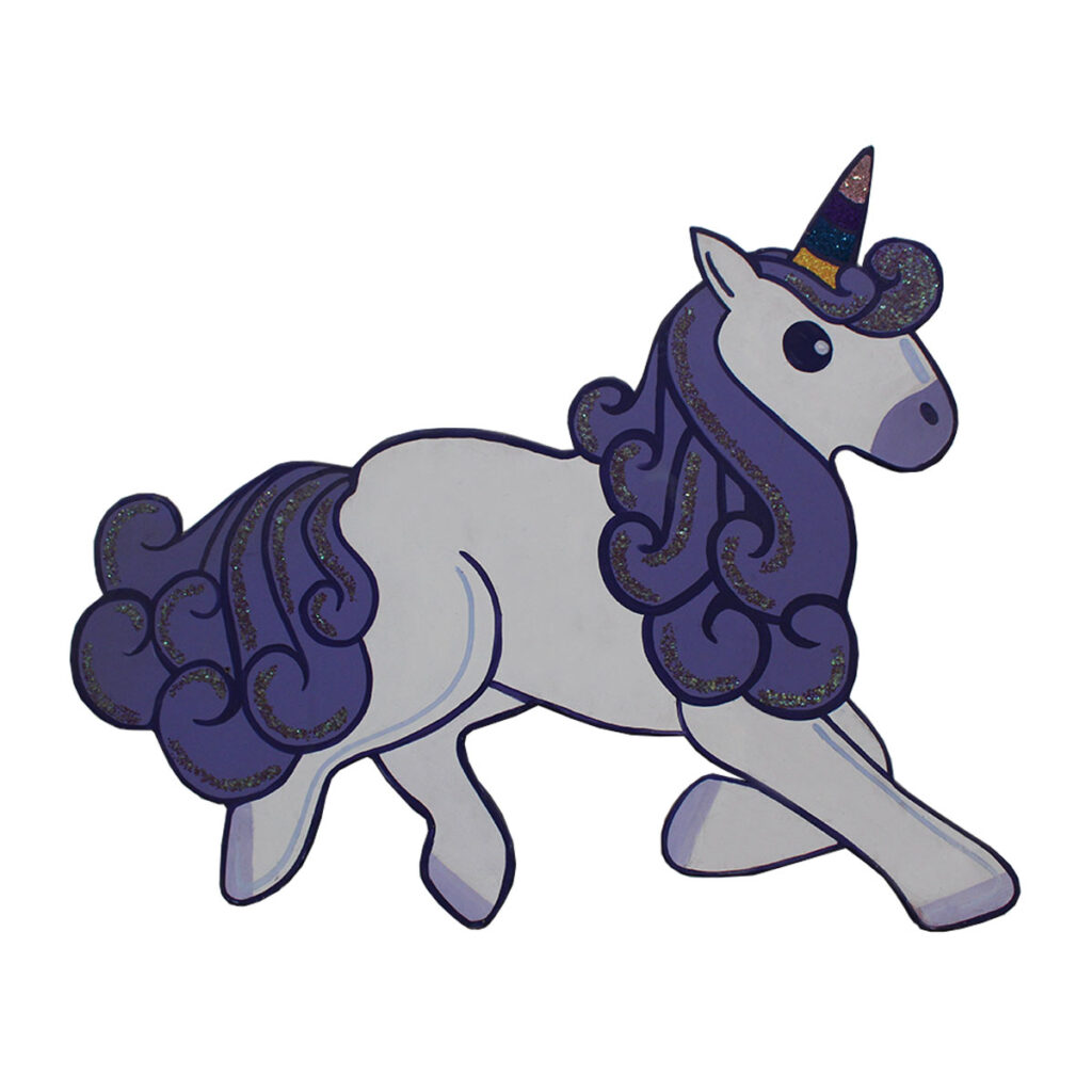 Unicorn Cutout, White
