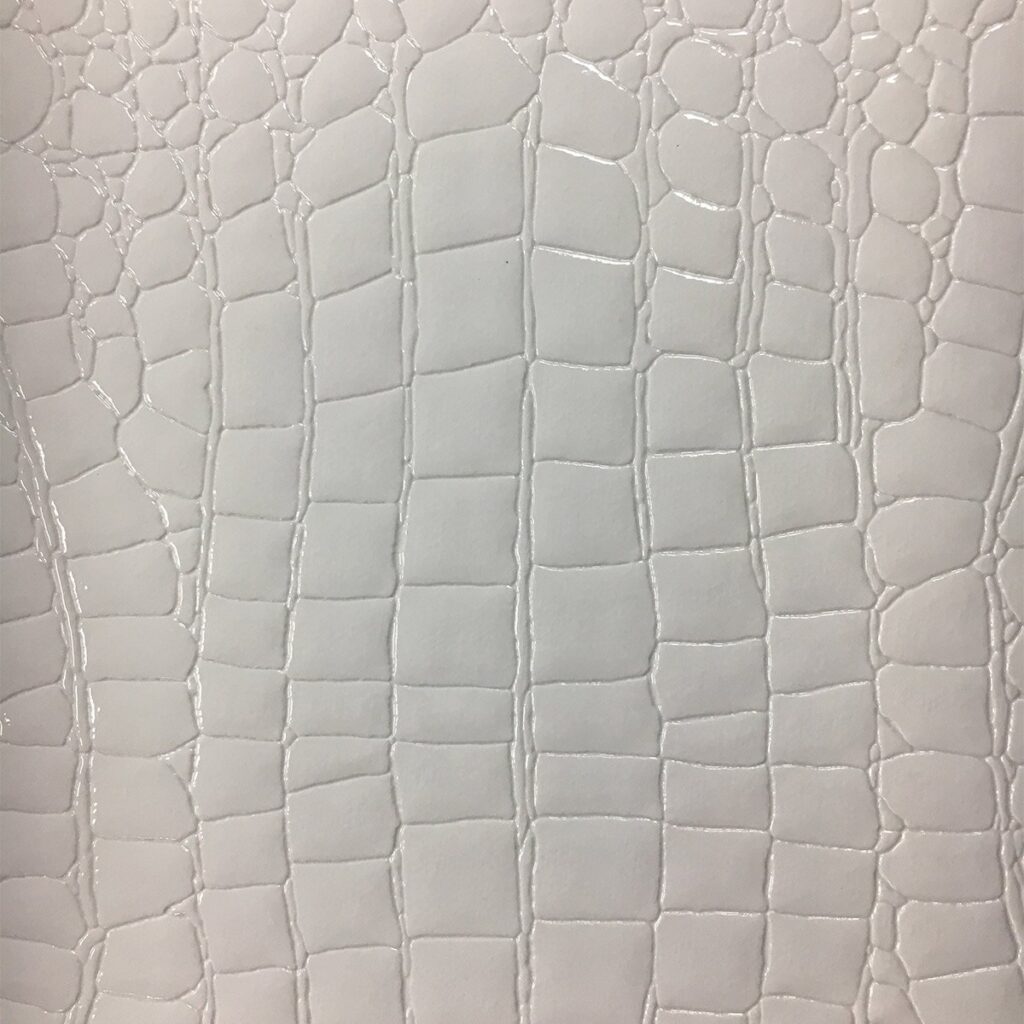 White Crocodile Vinyl Table Runner