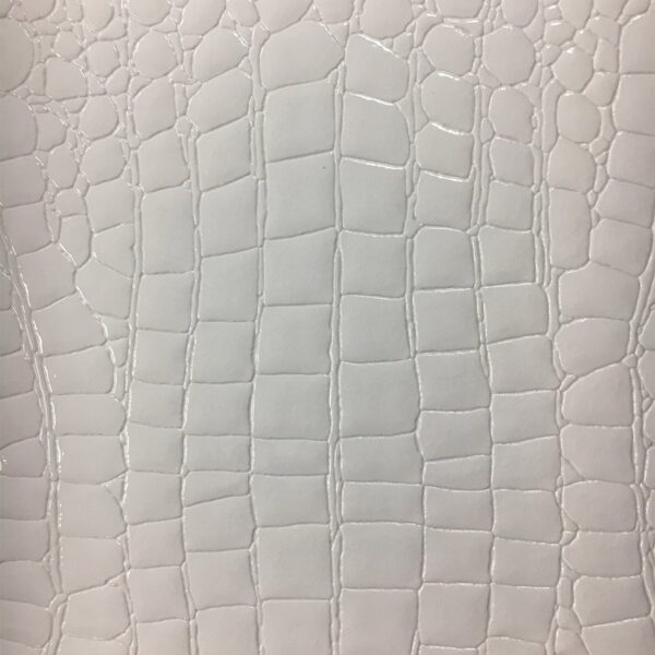 White Crocodile Vinyl Table Runner