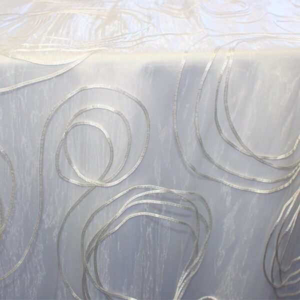 White Fantasia Sheer Table Linen