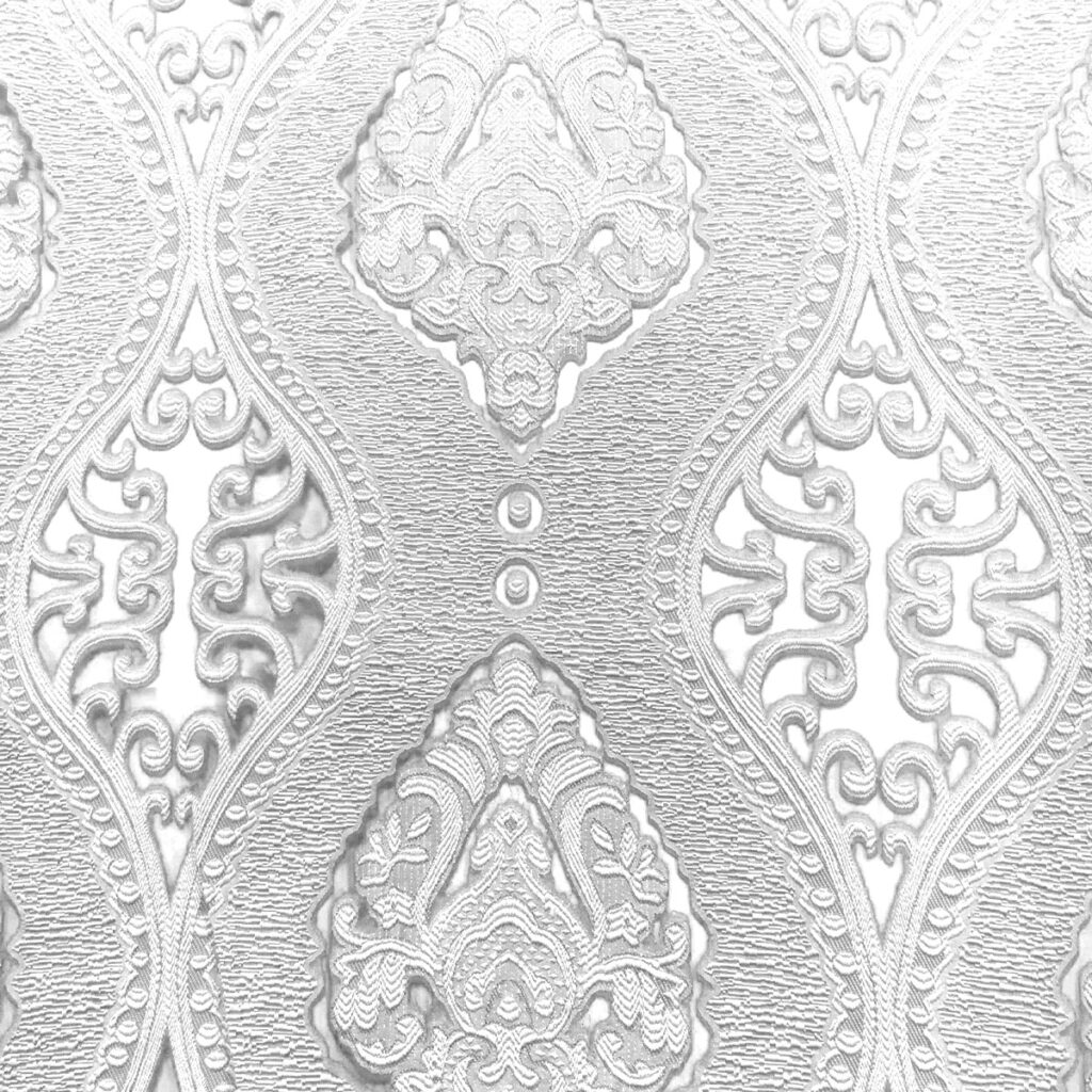 White Imperial Burnout Table Linen