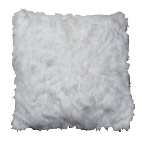 White Shag Pillow