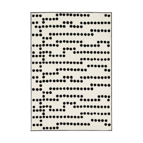 White and Black Dotty Rug