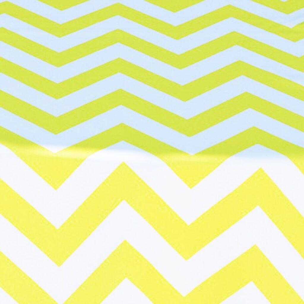 Yellow Chevron Poly Table Runner