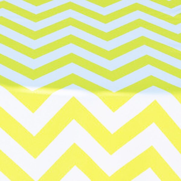 Yellow Chevron Poly Table Runner