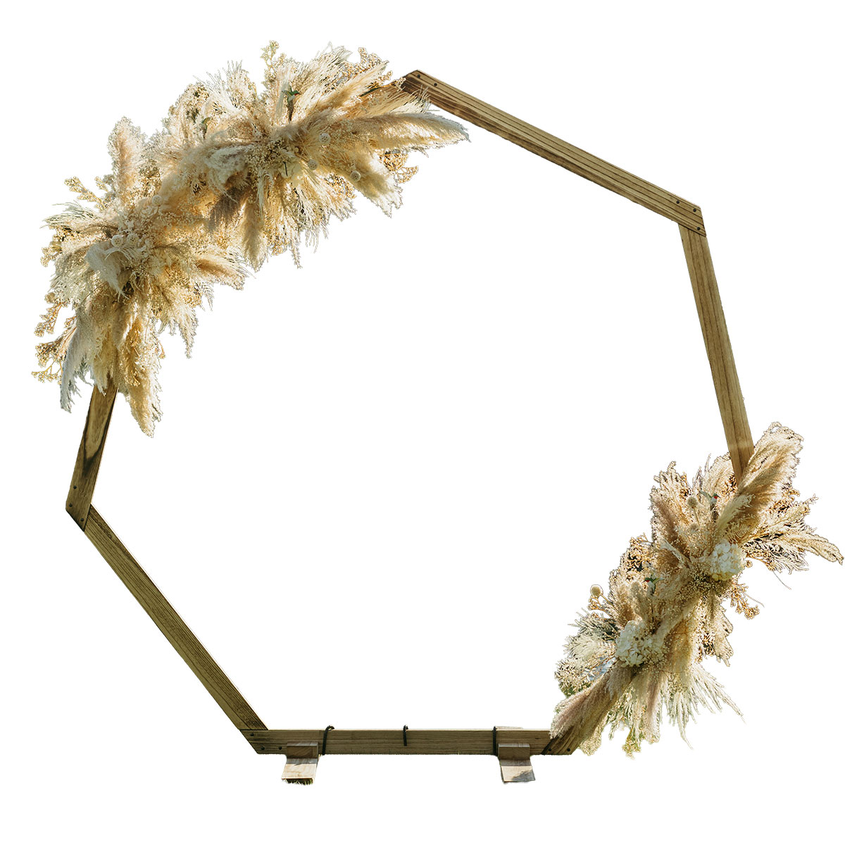 Boho Style Grass Arch Floral Treatment