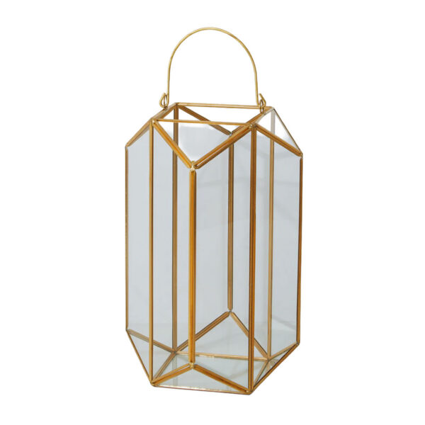 Gold Emerald Cut Lantern