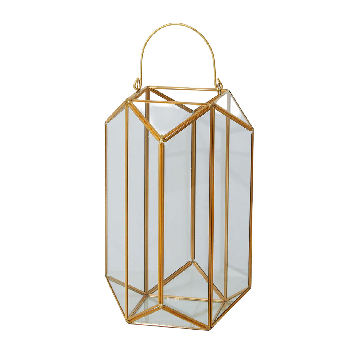 Gold Emerald Cut Lantern