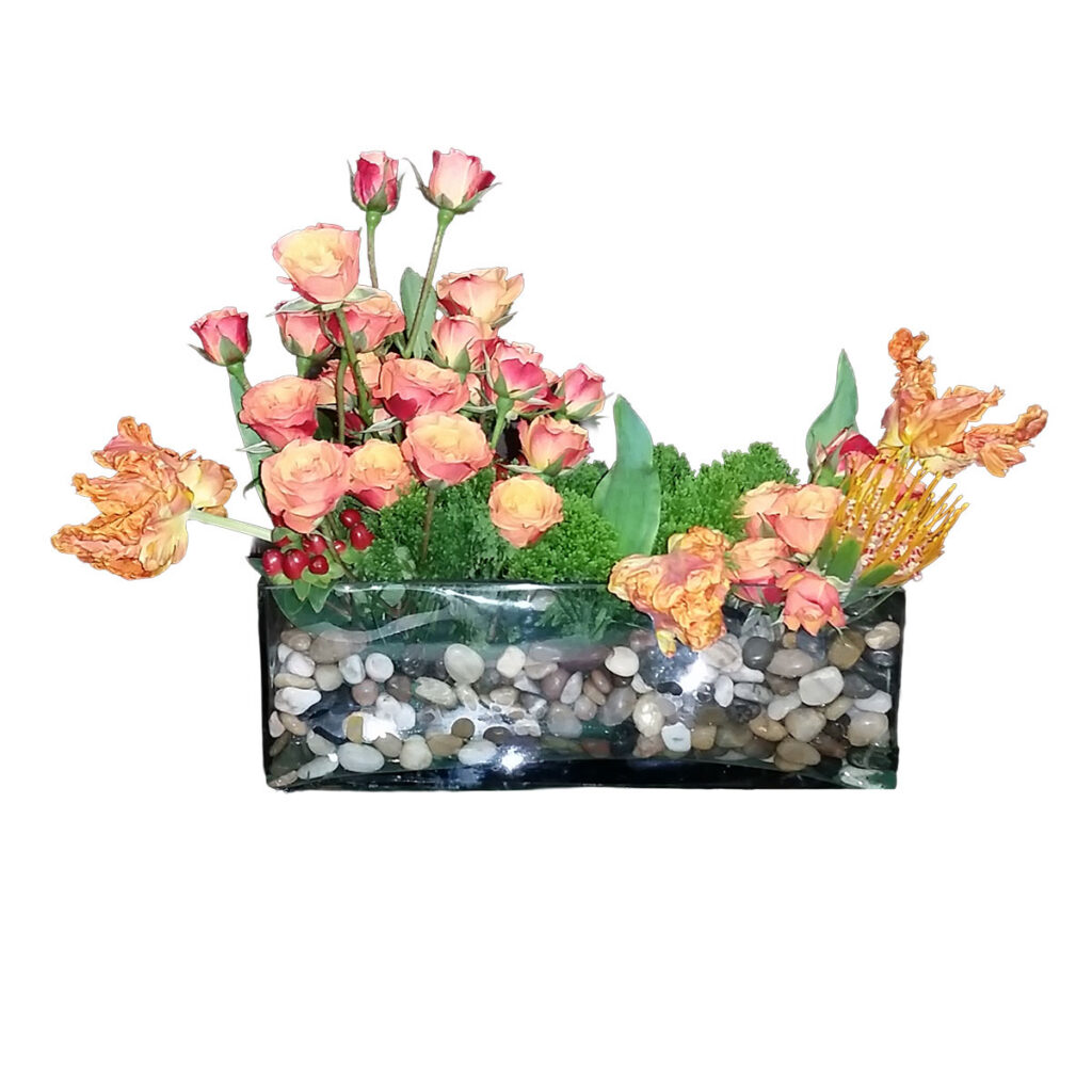 Orange Coffee Table Arrangement