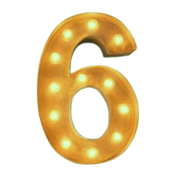 2' Marquee Number - 6