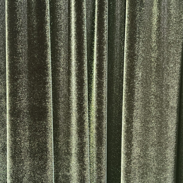 Olive Stretch Velvet Drape