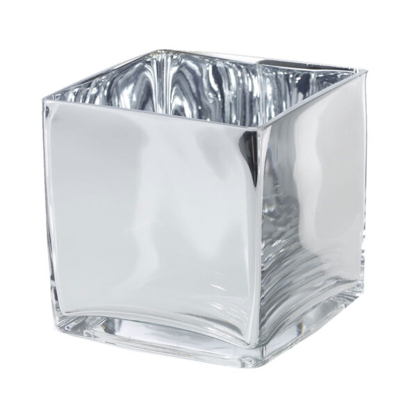 Mirrored Cube Vase