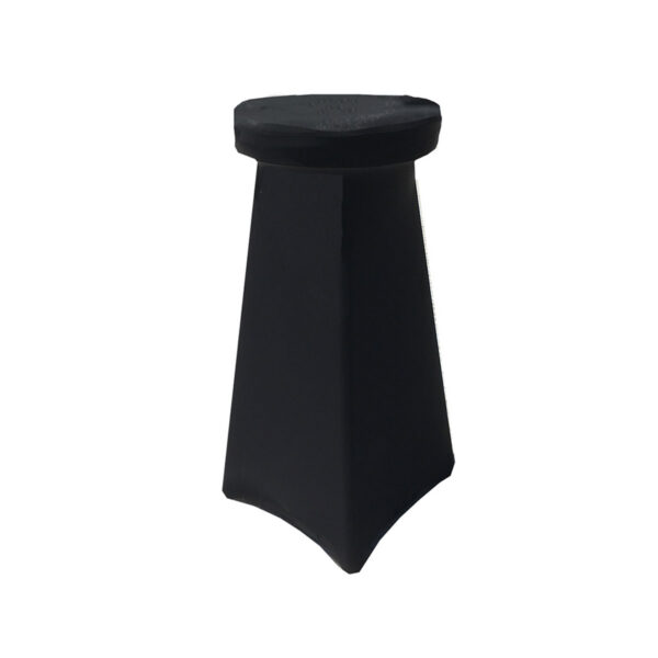 Black Spandex Bar Stool Cover