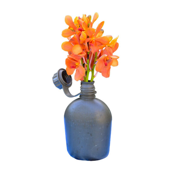 Military Canteen Highboy Centerpiece