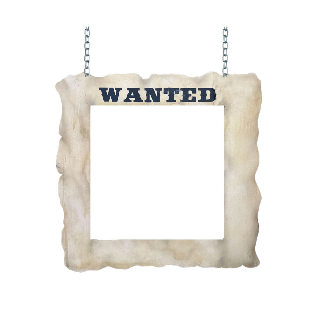 "WANTED" Western Photo Op Frame