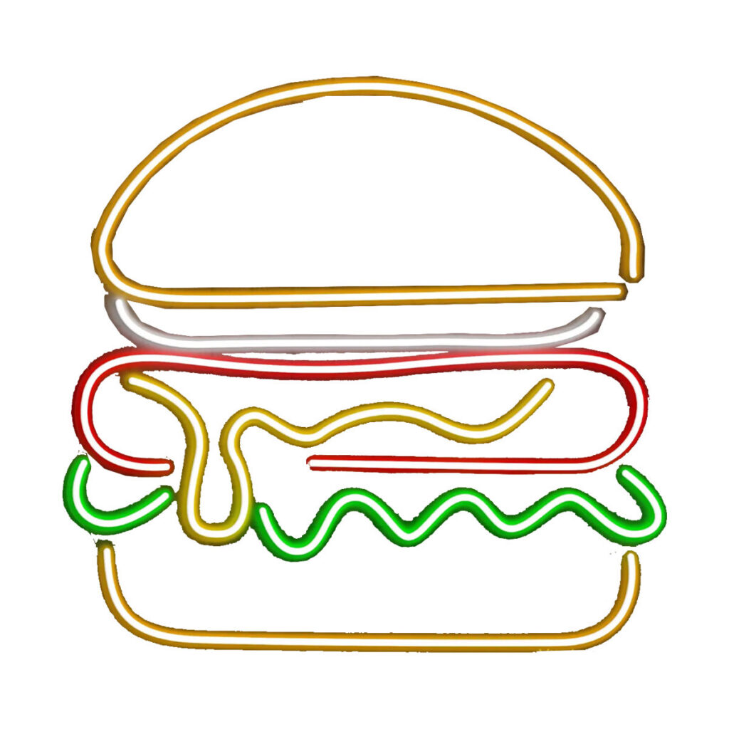 Hamburger LED Sign