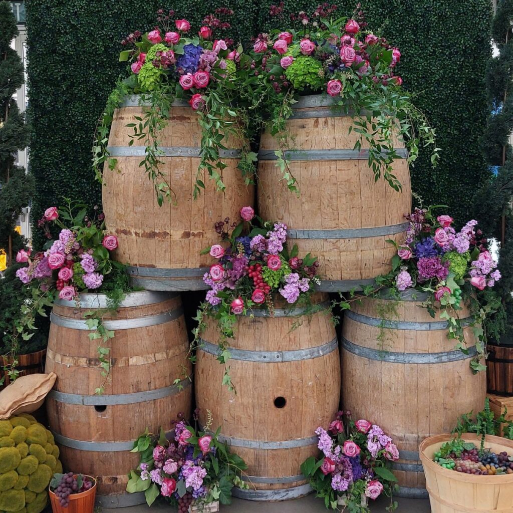 Wine Barrel Floral Treatment