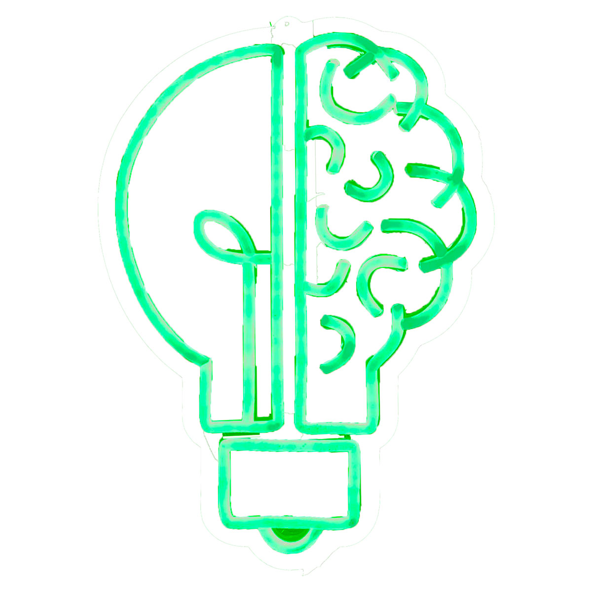 LED Lightbulb Brain Sign