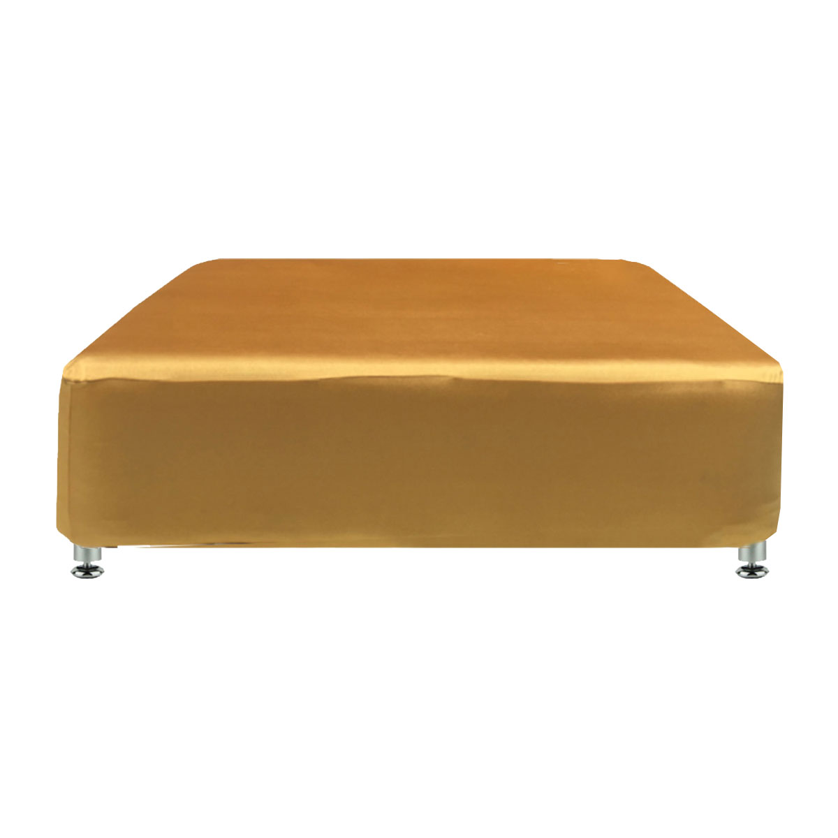 Gold Spandex 4' Square Ottoman