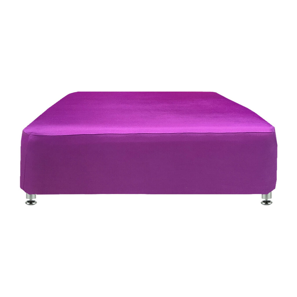 Orchid Spandex 4' Square Ottoman