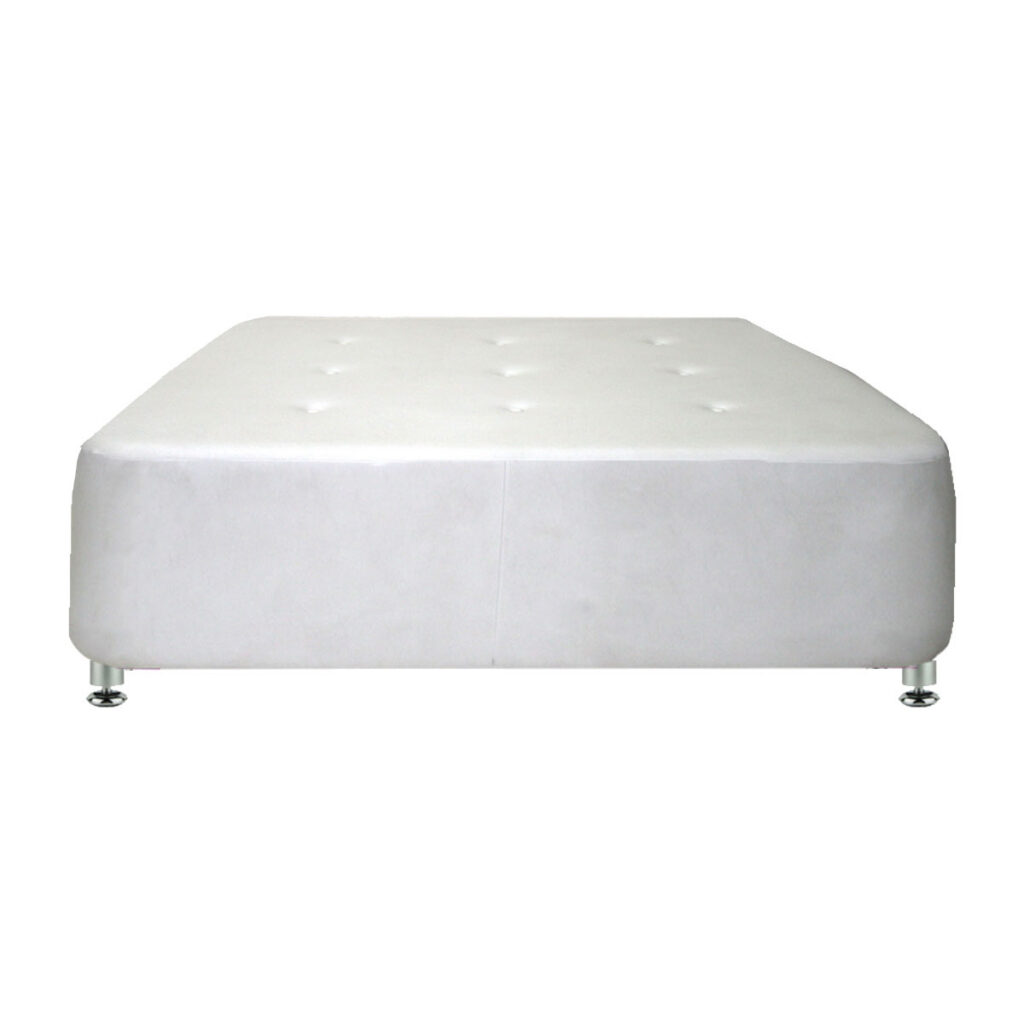 White 4' Square Ottoman