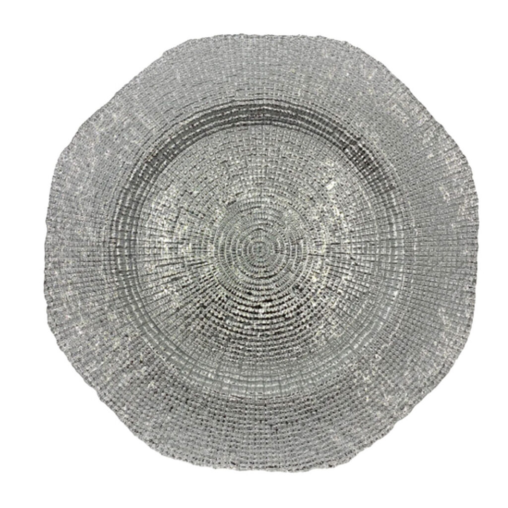 Silver Ripple Charger Plate