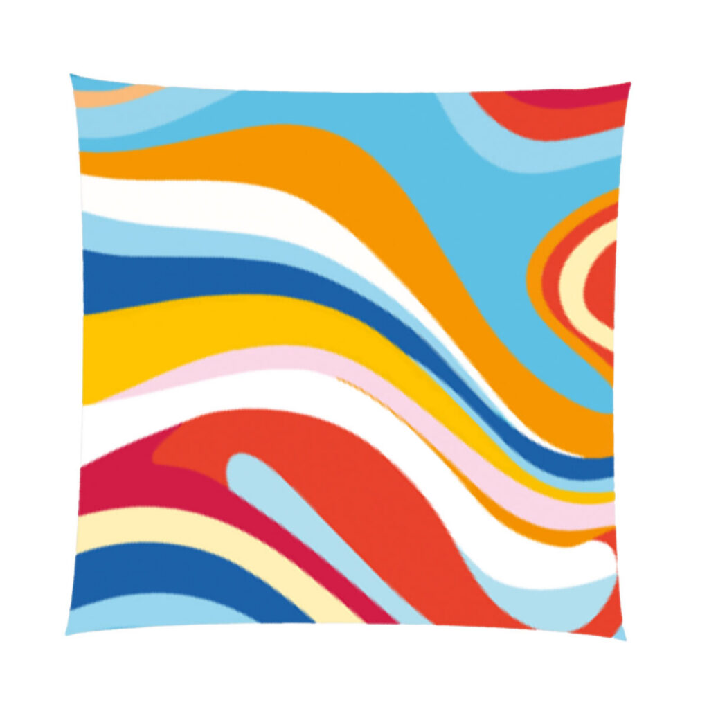 Diamond Spandex Form, Blue / Orange Wave